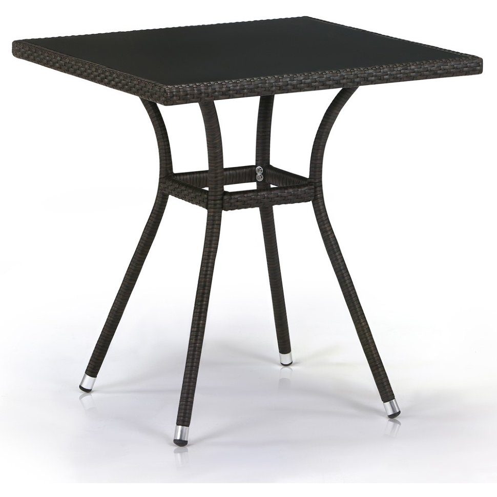 Плетеный стол T282BNS-W53-70x70 Brown 