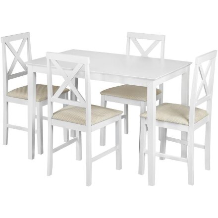 Обеденный комплект Хадсон (стол + 4 стула)/ Hudson Dining Set 