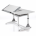 Детская парта Comf-pro King-desk bd368 трансформер белый мат./вставки серые Белый