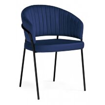 Стул на металлокаркасе Лео синий Brendy Classic Blue 08 / черный