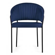 Стул на металлокаркасе Лео синий Brendy Classic Blue 08 / черный