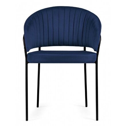 Стул на металлокаркасе Лео синий Brendy Classic Blue 08 / черный 