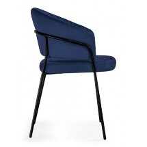Стул на металлокаркасе Лео синий Brendy Classic Blue 08 / черный