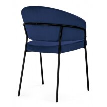 Стул на металлокаркасе Лео синий Brendy Classic Blue 08 / черный
