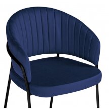 Стул на металлокаркасе Лео синий Brendy Classic Blue 08 / черный