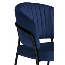 Стул на металлокаркасе Лео синий Brendy Classic Blue 08 / черный