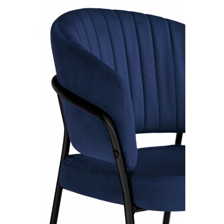 Стул на металлокаркасе Лео синий Brendy Classic Blue 08 / черный 