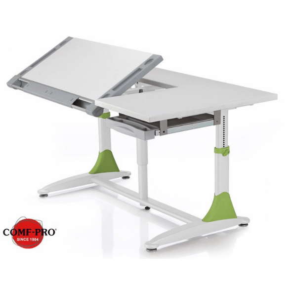 Детская парта Comf-pro King-desk bd368 трансформер белый мат./вставки зеленые Белый Детская парта Comf-pro King-desk bd368 трансформер белый мат./вставки зеленые Белый